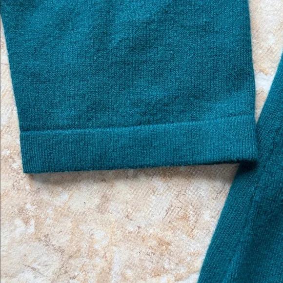 Ann Taylor Deep Teal Button-Up Cardigan - Picture 3 of 5